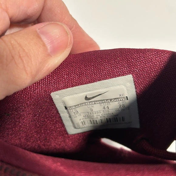 Men's Nike LeBron Soldier 9 Premium Basketball Shoes Sneakers Sz 10 Deep Garnet - Picture 10 of 10